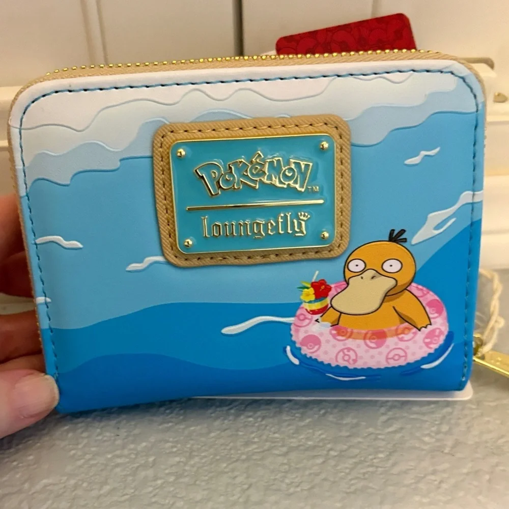 Loungefly Pokémon Beach Adventure Kids Backpack - Blue and White & Wallet - Picture 3 of 16